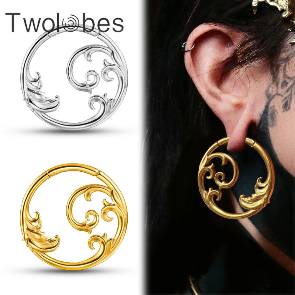 Body Jewelry Hangers - Twolobes 2 adet 316 paslanmaz çelik