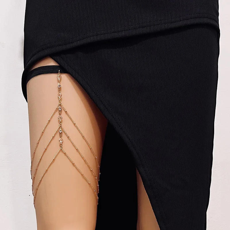 Body Jewelry In Bulk - Moda Yaz Bohemian Uyluk Zinciri Basit