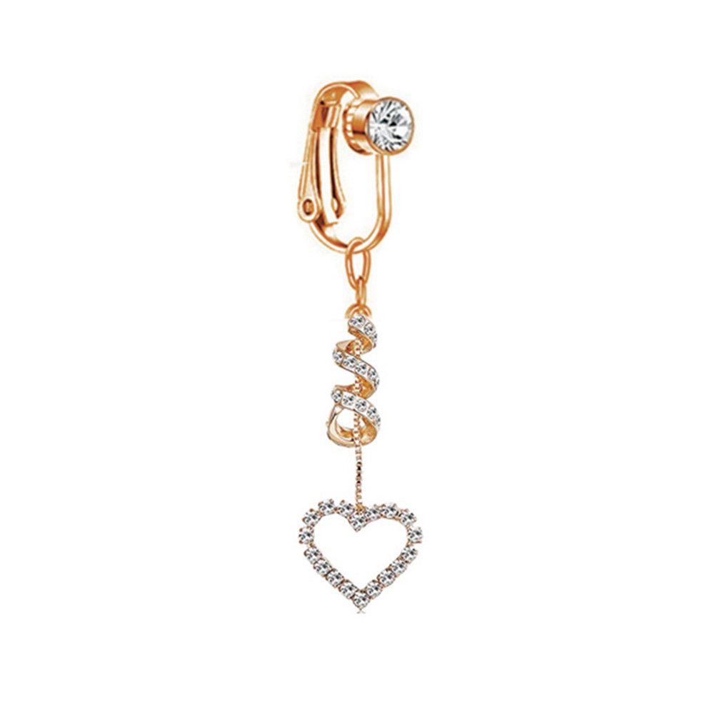 Body Jewelry And Earrings - Klipsli Göbek Kıkırdağı Klipsi Küpe Klipsi