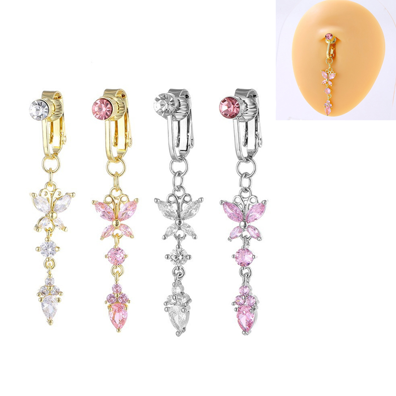 Body Jewelry Belly Button Rings - EVISPOL Göbek göbek piercingi üzerinde Klip
