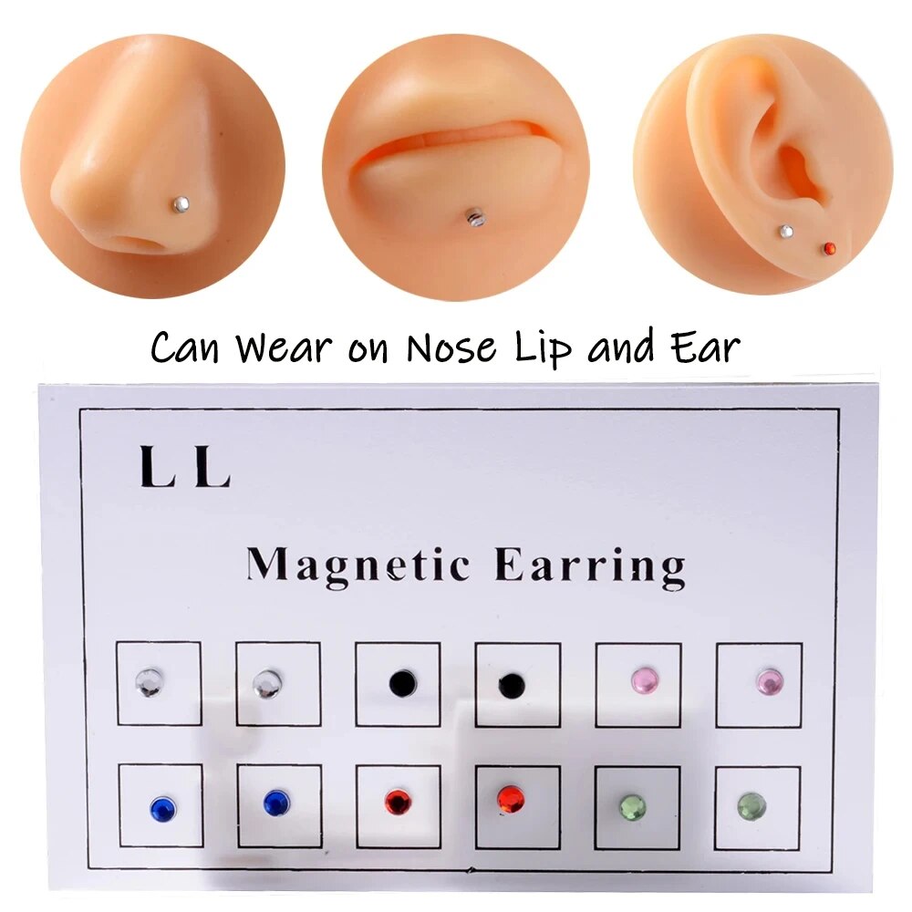 12 adet/kart sahte dolandırıcı - Body Jewelry And Earrings incelemesi ve fiyatı