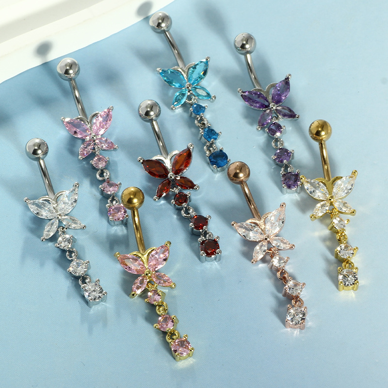 14GA Altın Kelebek ve Sarkan Ç - Body Jewelry Belly Button Rings incelemesi ve fiyatı