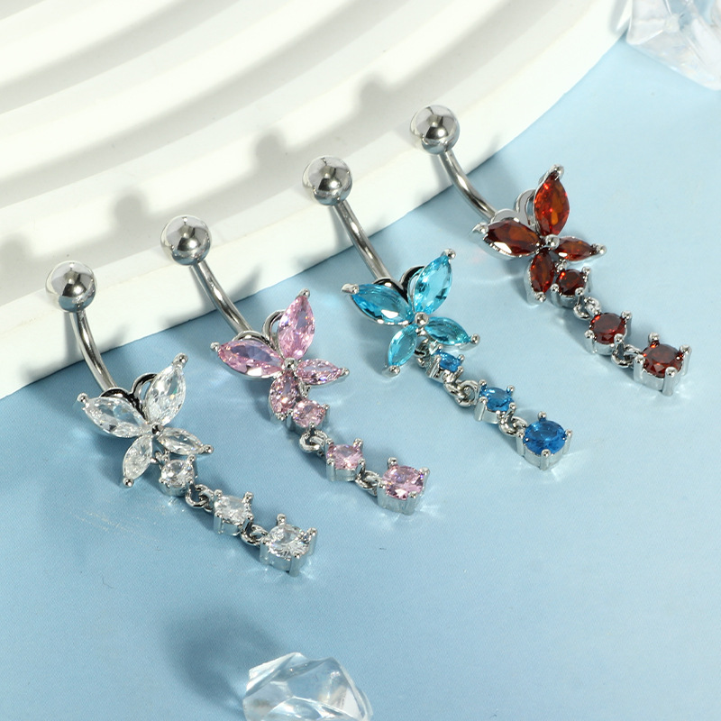 14GA Altın Kelebek ve Sarkan Ç - Body Jewelry Belly Button Rings incelemesi ve fiyatı