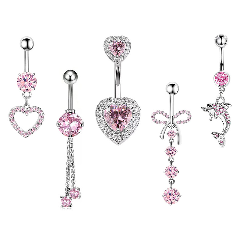 1 adet pembe taç göbek halkala - Body Jewelry Belly Button Rings incelemesi ve fiyatı