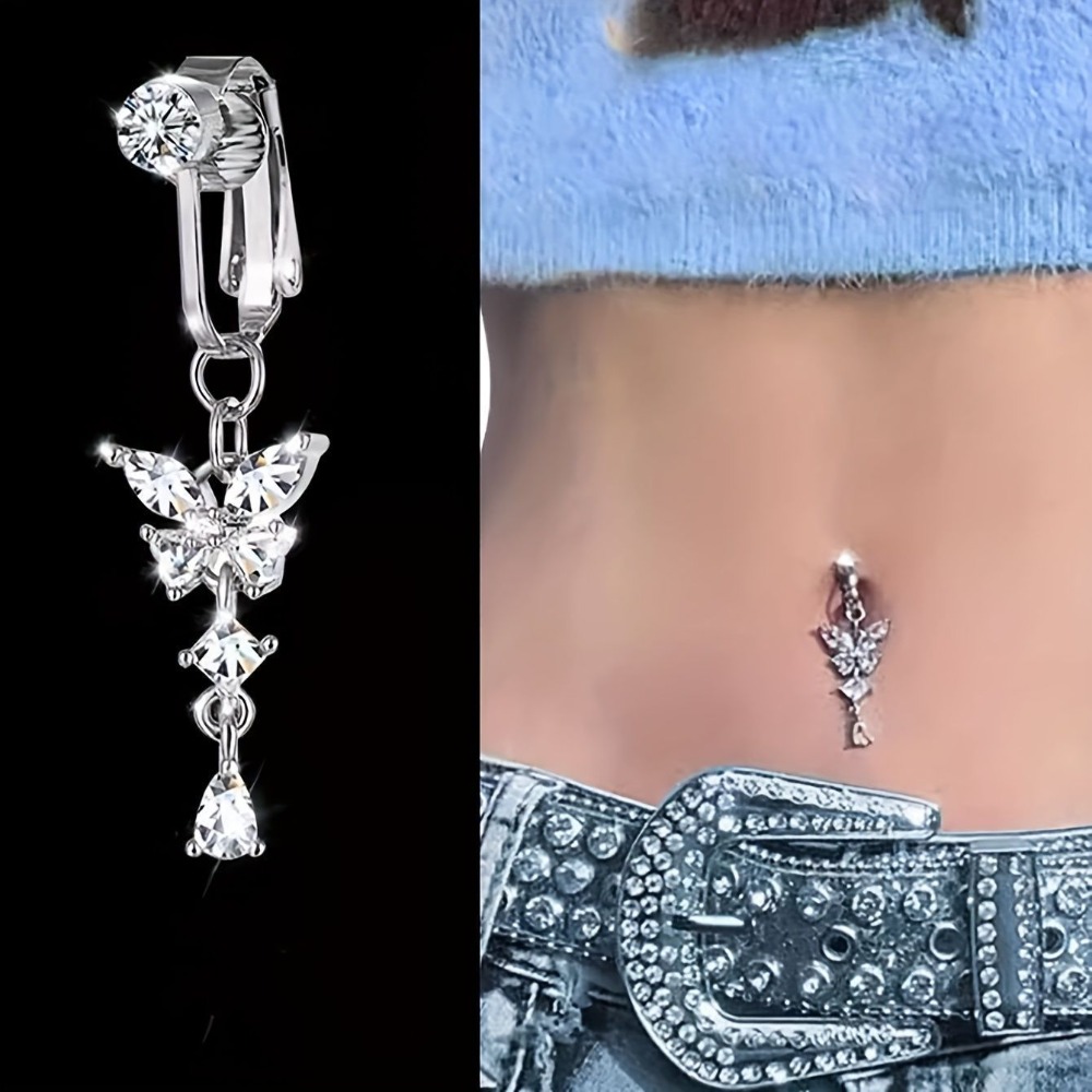 Kelebek Tasarımlı Klipsli Göbe - Body Jewelry Belly Button Rings incelemesi ve fiyatı