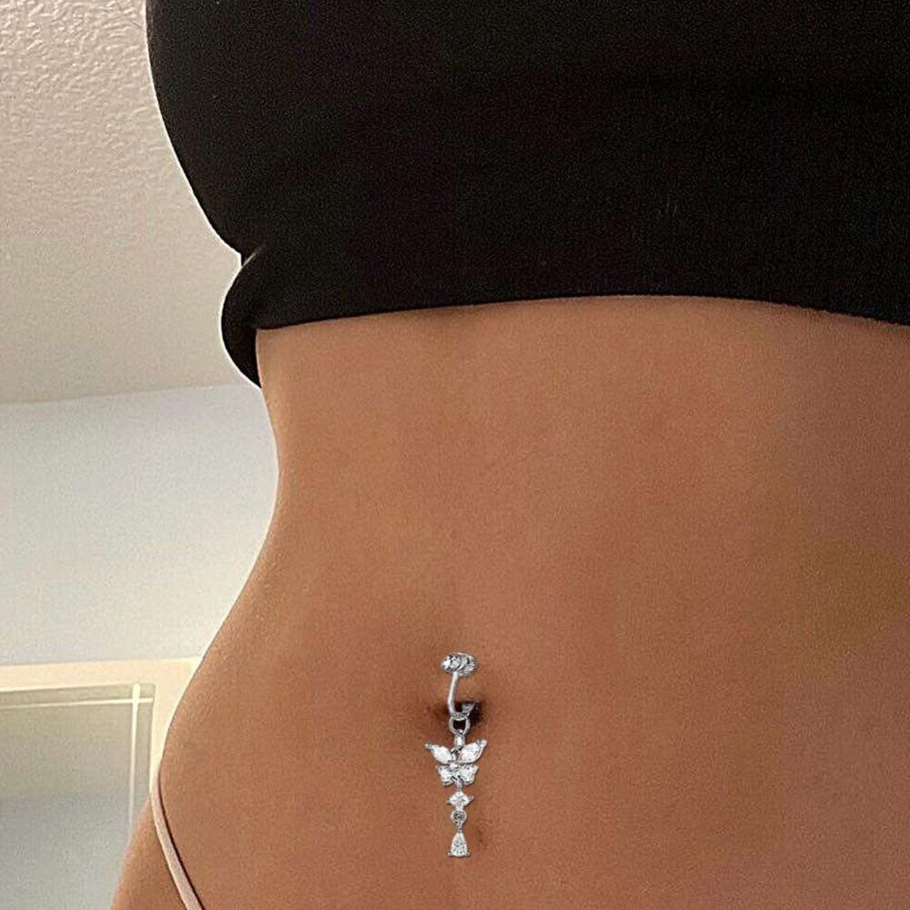 Kelebek Tasarımlı Klipsli Göbe - Body Jewelry Belly Button Rings incelemesi ve fiyatı