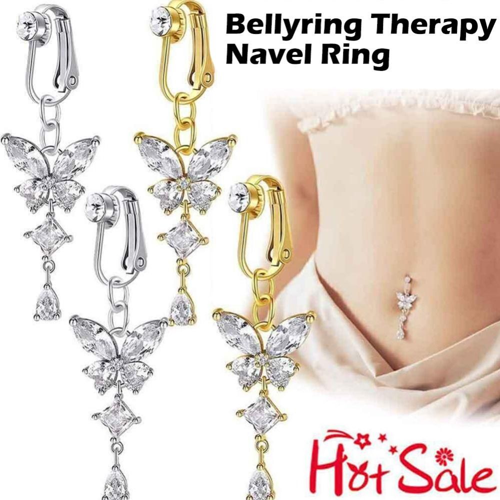 Kelebek Tasarımlı Klipsli Göbe - Body Jewelry Belly Button Rings incelemesi ve fiyatı