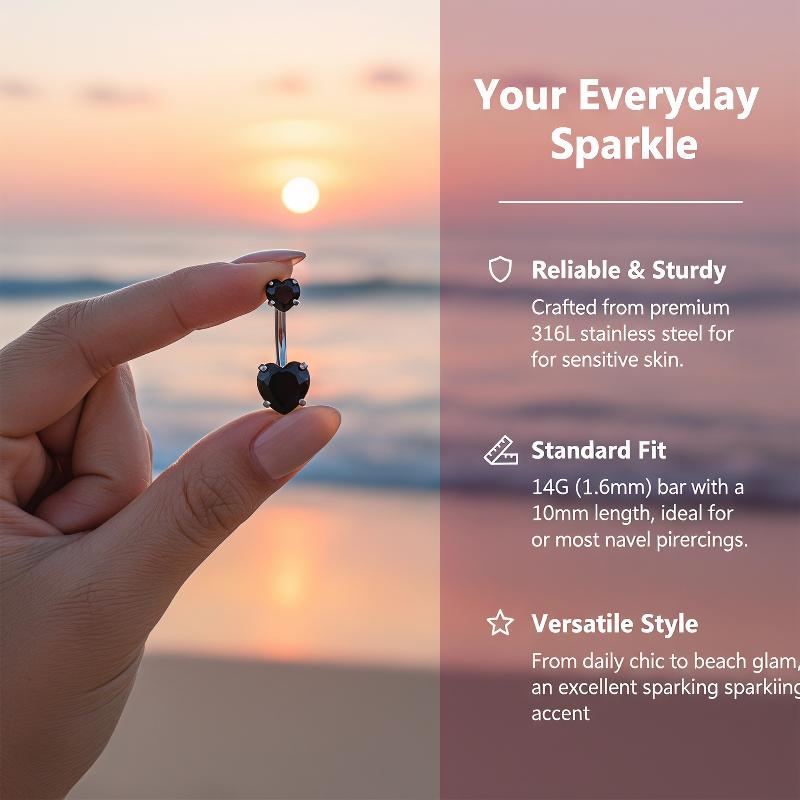 Paslanmaz Çelik Kristal Göbek  - Body Jewelry Belly Button Rings incelemesi ve fiyatı