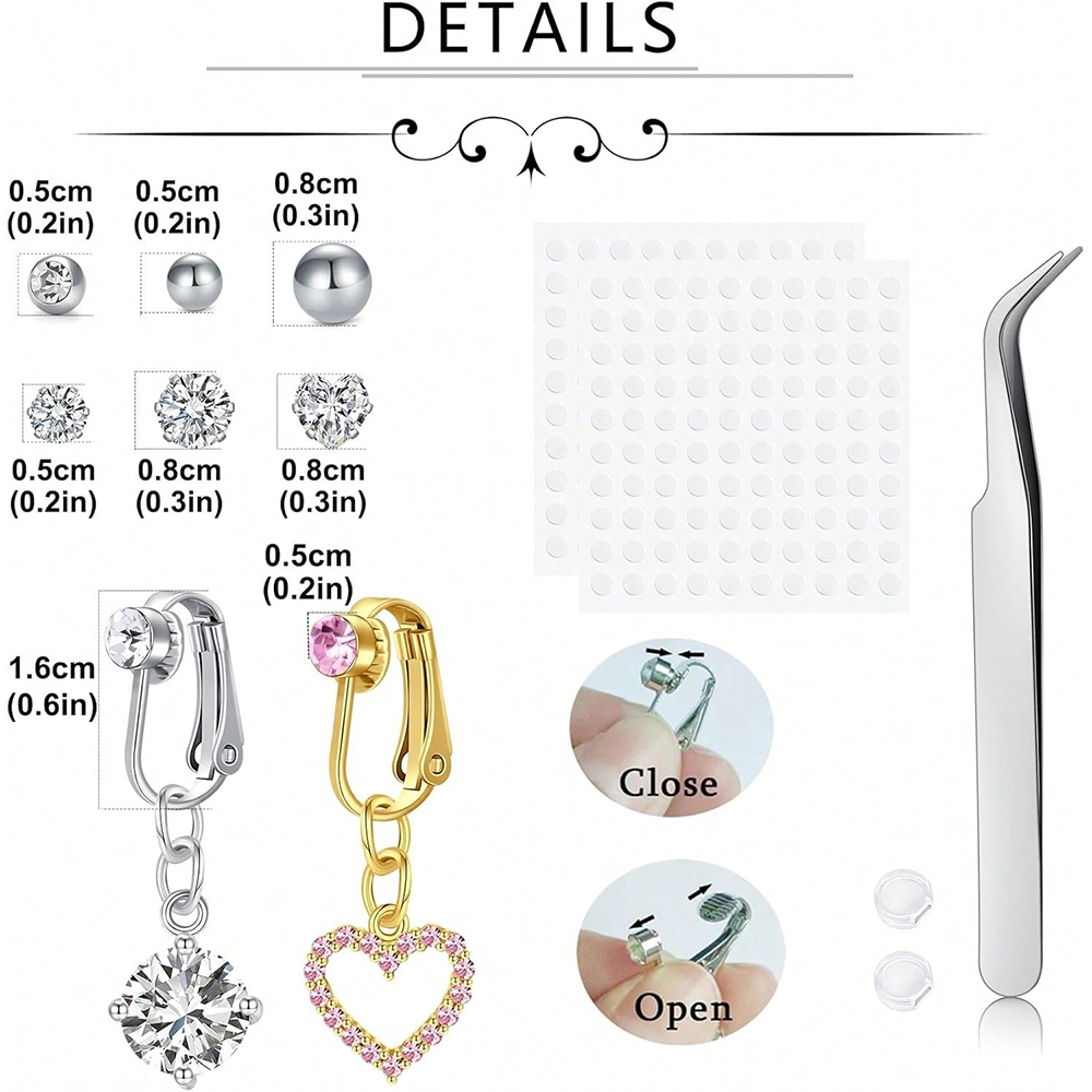 Altın Renkli Sahte Göbek Pierc - Body Jewelry Belly Button Rings incelemesi ve fiyatı