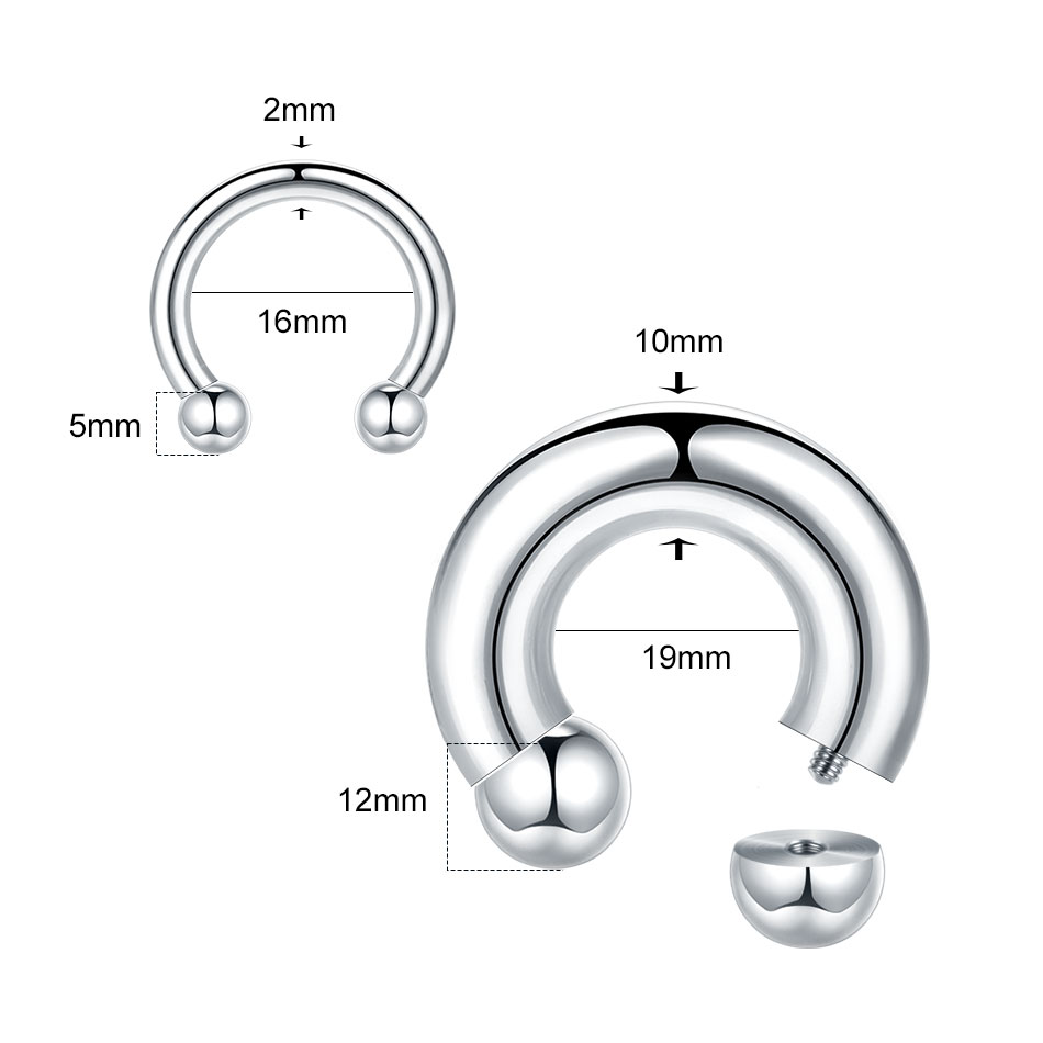 1 adet 18G-00G büyük Ölçülü Pa - Body Jewelry Hangers incelemesi ve fiyatı