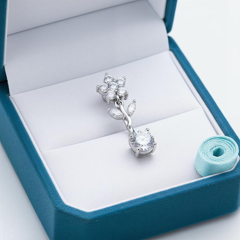 Çiçek göbek deliği halkası par - Body Jewelry Belly Button Rings incelemesi ve fiyatı