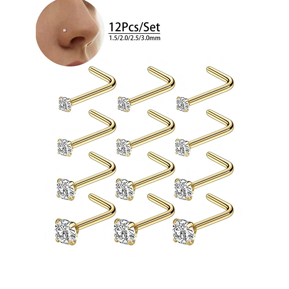 12 Parça Tam Set 316L Hipoaler - Body Jewelry Diamond incelemesi ve fiyatı